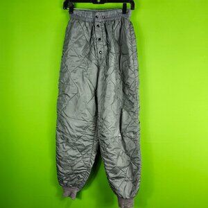 Vintage Military Quilted Cold Weather Pants Size Small Olive Green Nylon USAF